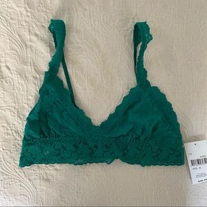 Hanky Panky Emerald Green Lace Bralette - M